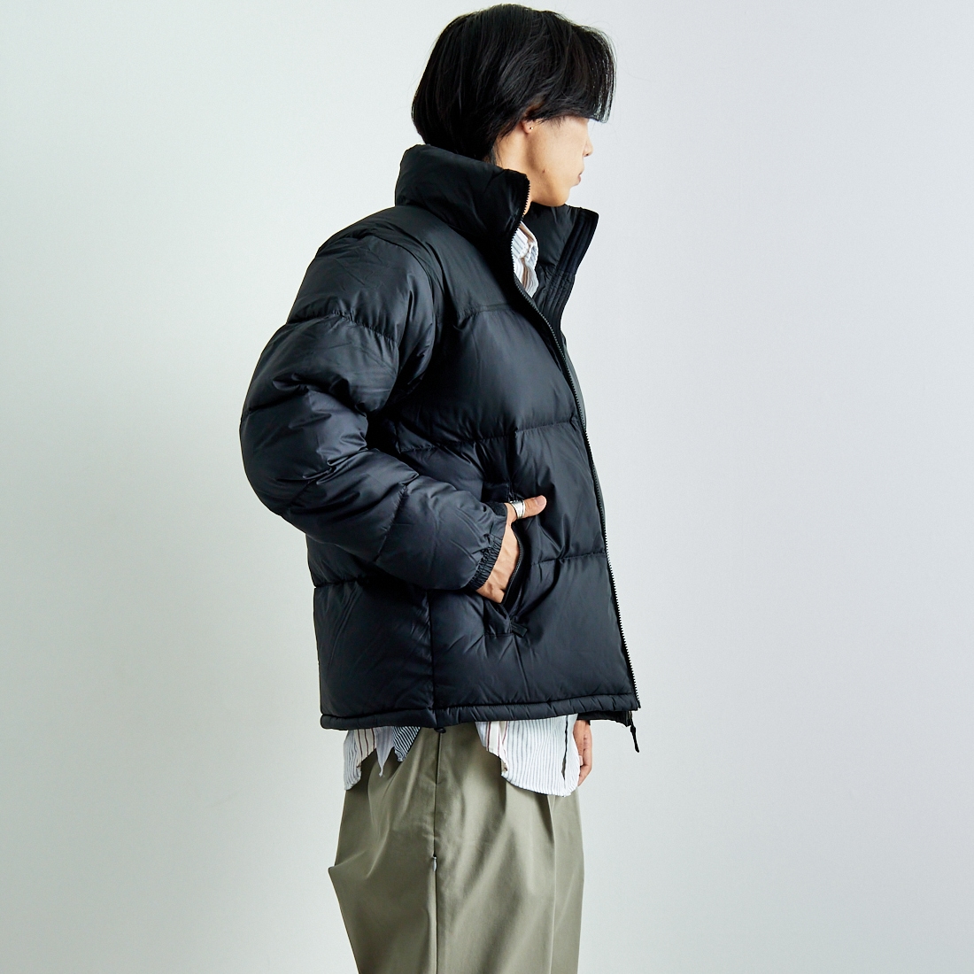 THE NORTH FACE [ザ ノースフェイス] ヌプシジャケット [ND92555] K &&モデル身長：179cm 着用サイズ：L&&