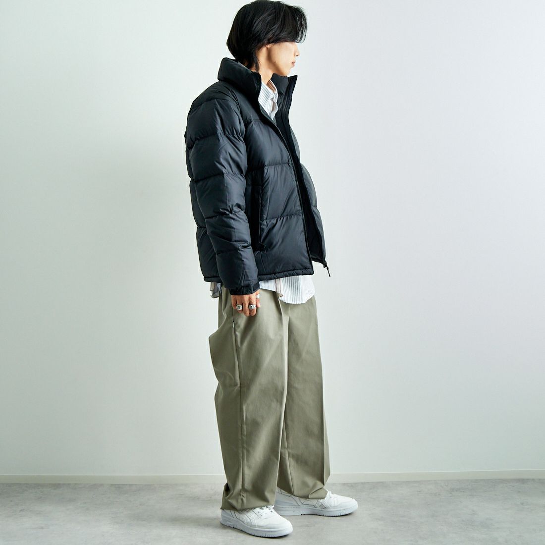 THE NORTH FACE [ザ ノースフェイス] ヌプシジャケット [ND92555] K &&モデル身長：179cm 着用サイズ：L&&