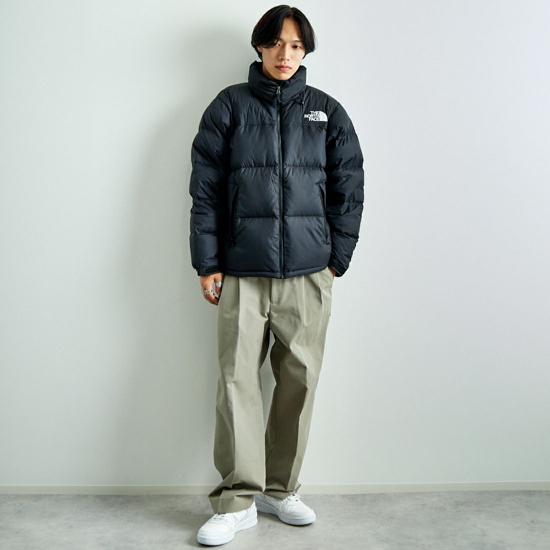 THE NORTH FACE [ザ ノースフェイス] ヌプシジャケット [ND92555] K &&モデル身長：179cm 着用サイズ：L&&
