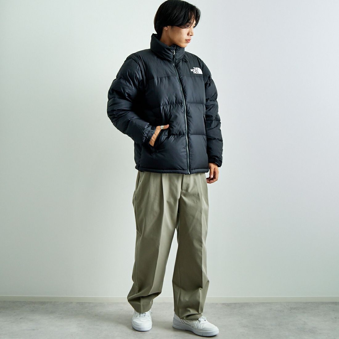 THE NORTH FACE [ザ ノースフェイス] ヌプシジャケット [ND92555] K &&モデル身長：179cm 着用サイズ：L&&