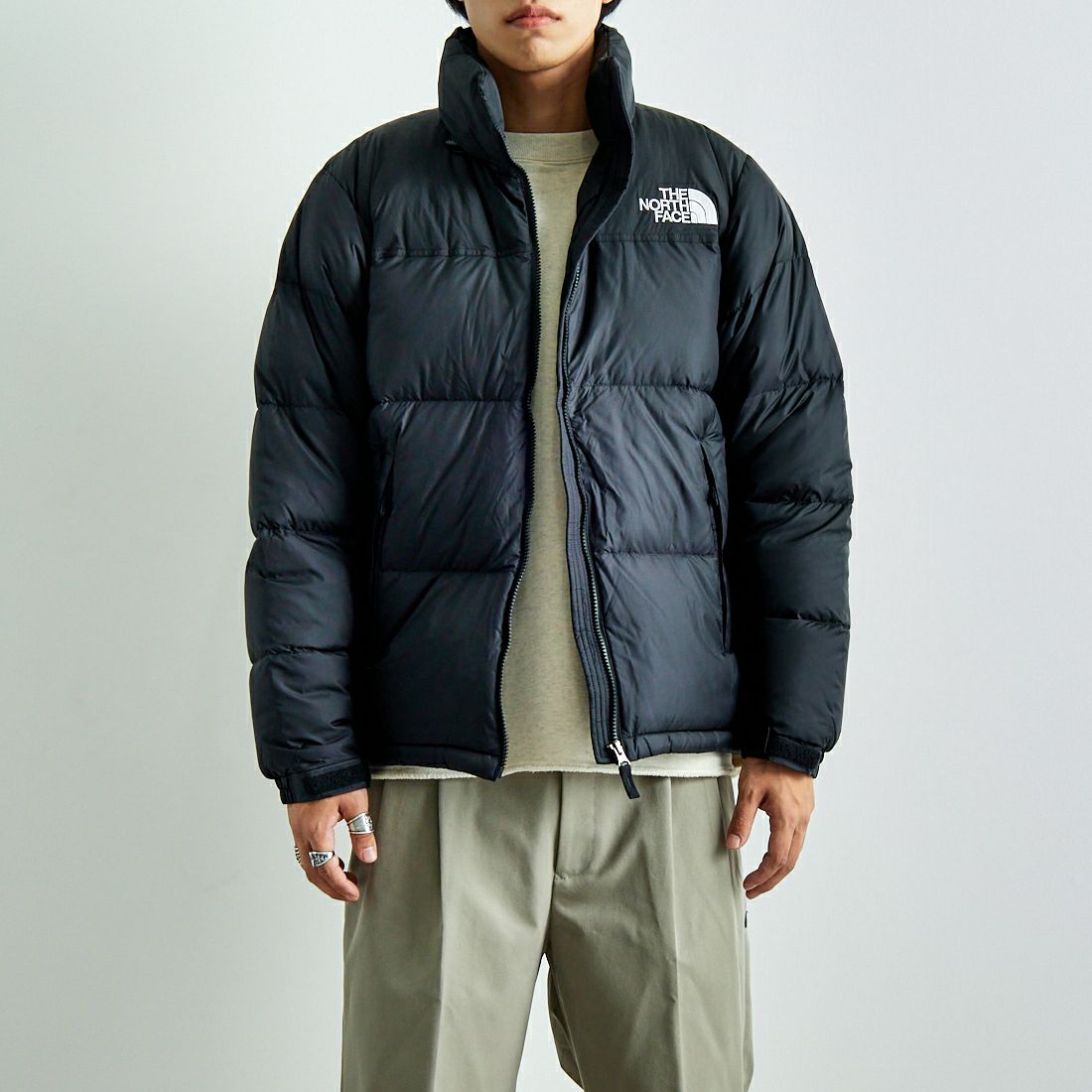 THE NORTH FACE [ザ ノースフェイス] ヌプシジャケット [ND92555] K &&モデル身長：179cm 着用サイズ：M&&