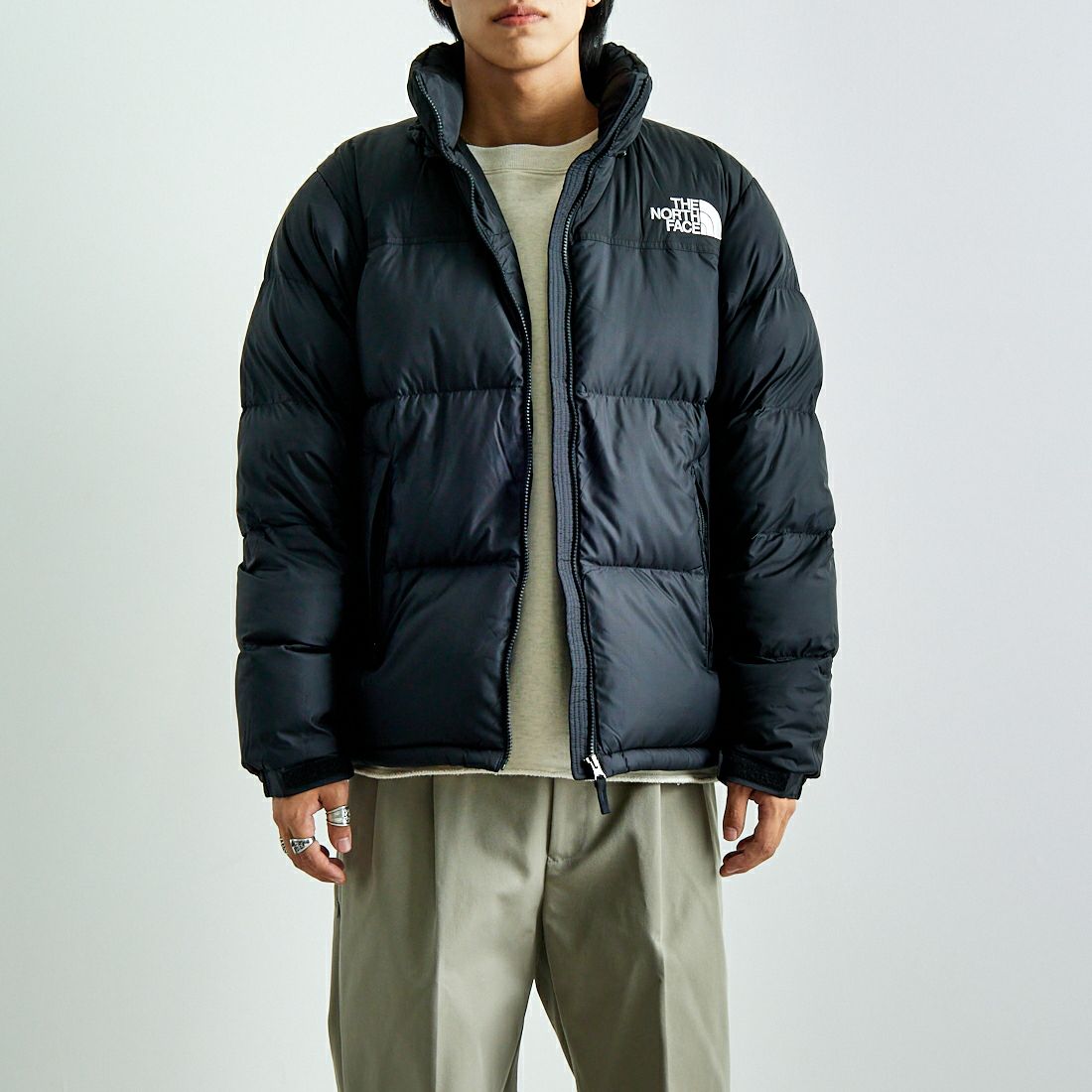 THE NORTH FACE [ザ ノースフェイス] ヌプシジャケット [ND92555] K &&モデル身長：179cm 着用サイズ：L&&