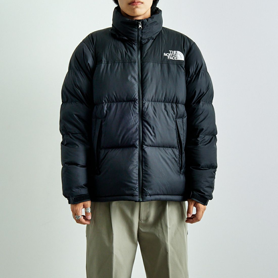 THE NORTH FACE [ザ ノースフェイス] ヌプシジャケット [ND92555] K &&モデル身長：179cm 着用サイズ：L&&