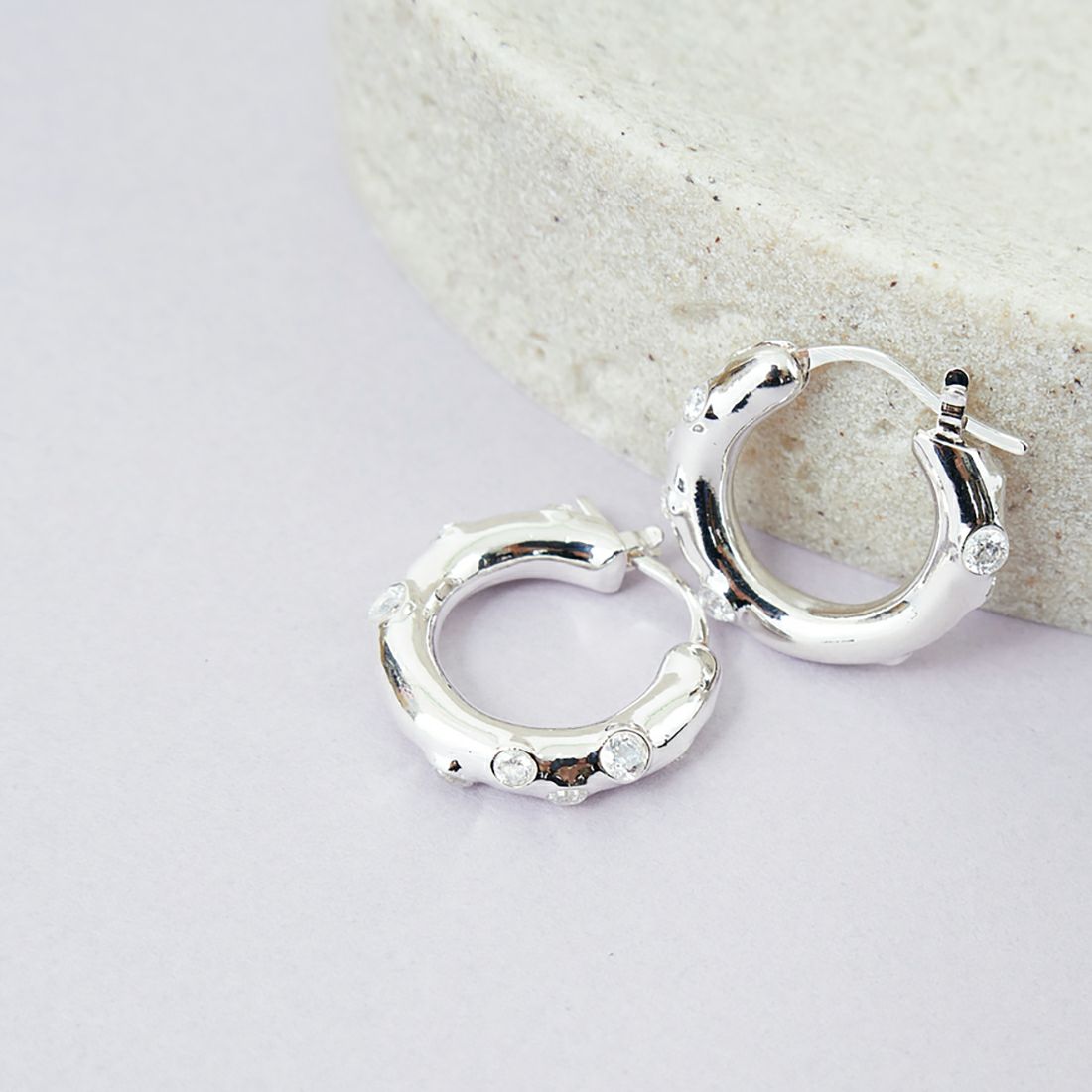 LAPUIS [ラピュイ] ガーデンフープピアス [252-220110] ｼﾙﾊﾞｰ