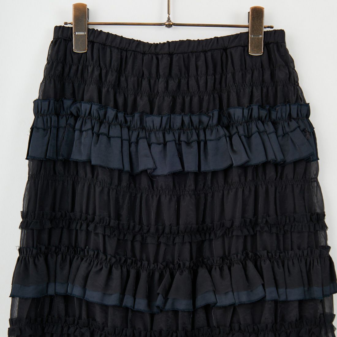 MAISON SPECIAL [メゾンスペシャル] ティアードフリルロングタイトスカート [21251515805] BLK