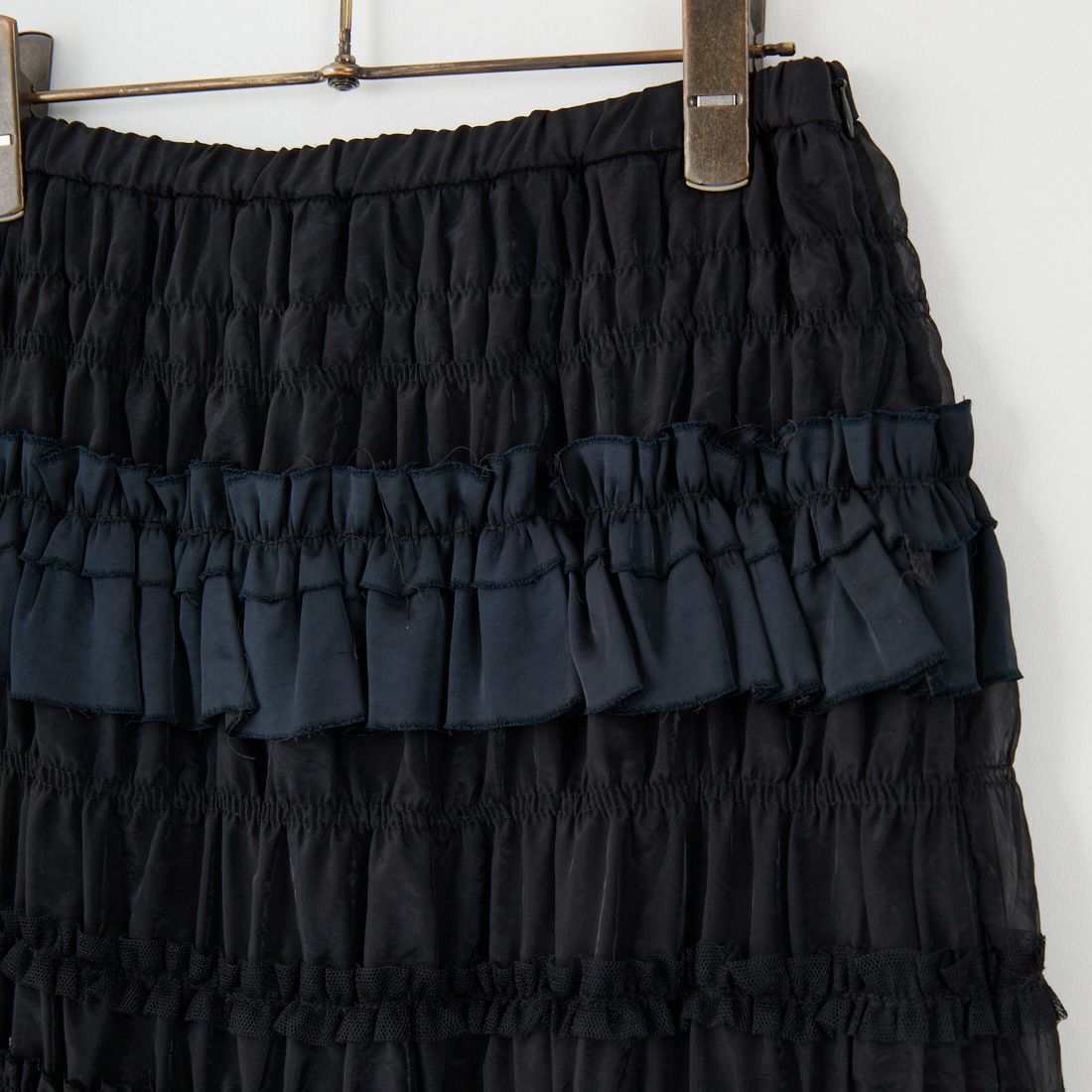 MAISON SPECIAL [メゾンスペシャル] ティアードフリルロングタイトスカート [21251515805] BLK