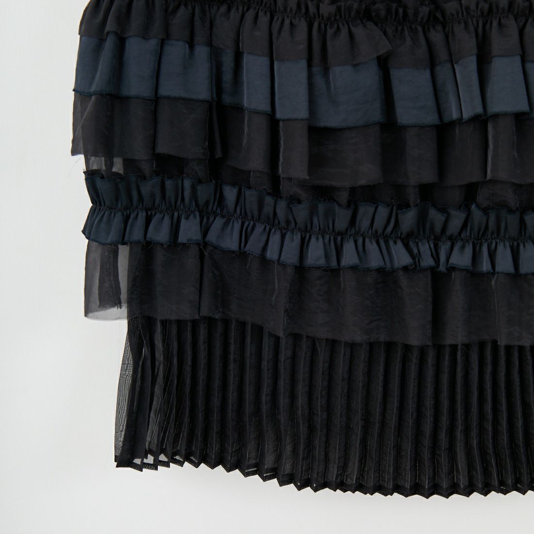 MAISON SPECIAL [メゾンスペシャル] ティアードフリルロングタイトスカート [21251515805] BLK