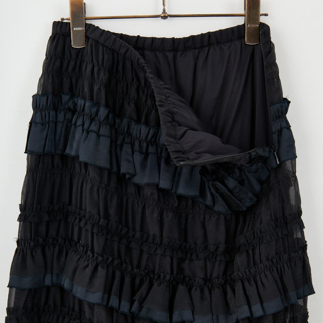 MAISON SPECIAL [メゾンスペシャル] ティアードフリルロングタイトスカート [21251515805] BLK