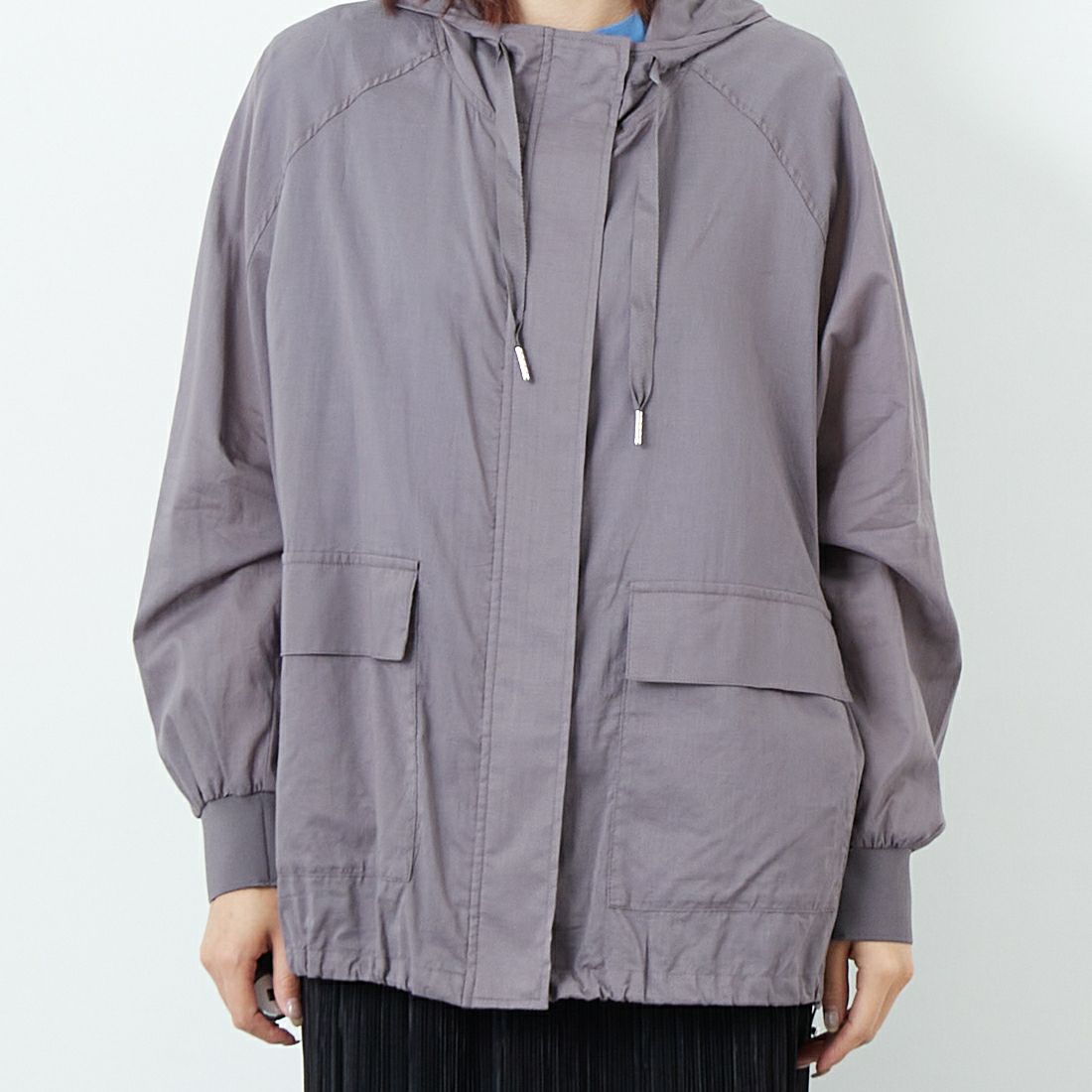 DIGNITE COLLIER [ディニテコリエ] フーディージップブルゾン [80255355] 003 ﾁｬｺｰﾙ &&モデル身長：167cm 着用サイズ：F&&