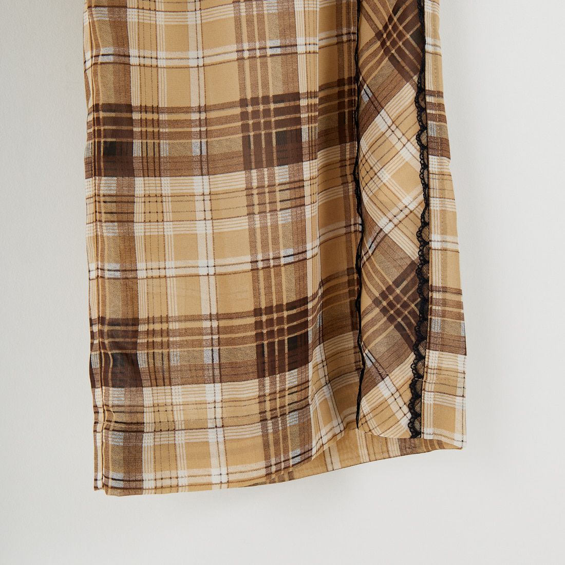 MAISON SPECIAL [メゾンスペシャル] サイドピコレースシアーチェックパンツ [21251465318] BGE