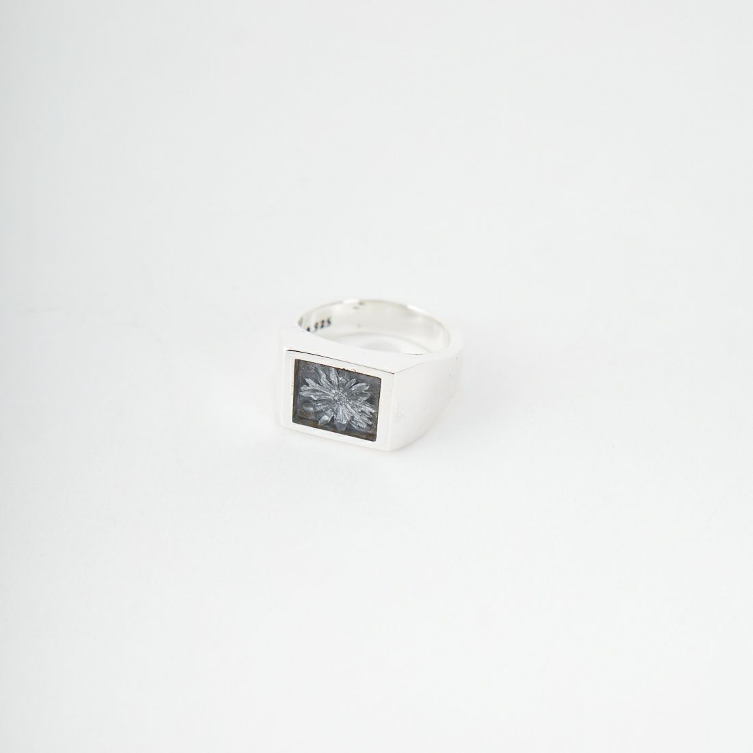 XOLO JEWELRY [ショロジュエリー] シグネットリング(Steel Gray Flower) [XOR117] SILVER