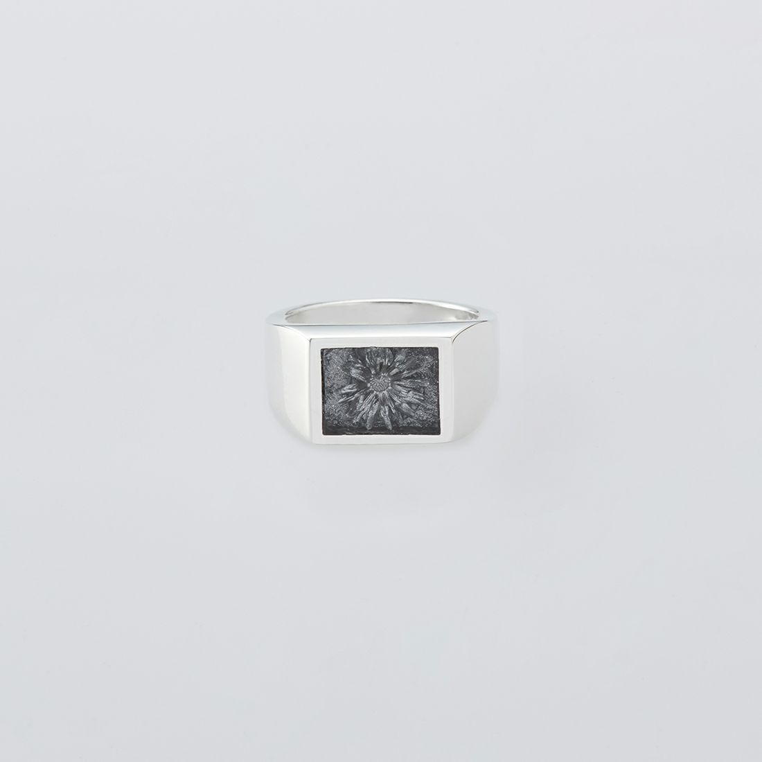 XOLO JEWELRY [ショロジュエリー] シグネットリング(Steel Gray Flower) [XOR117] SILVER