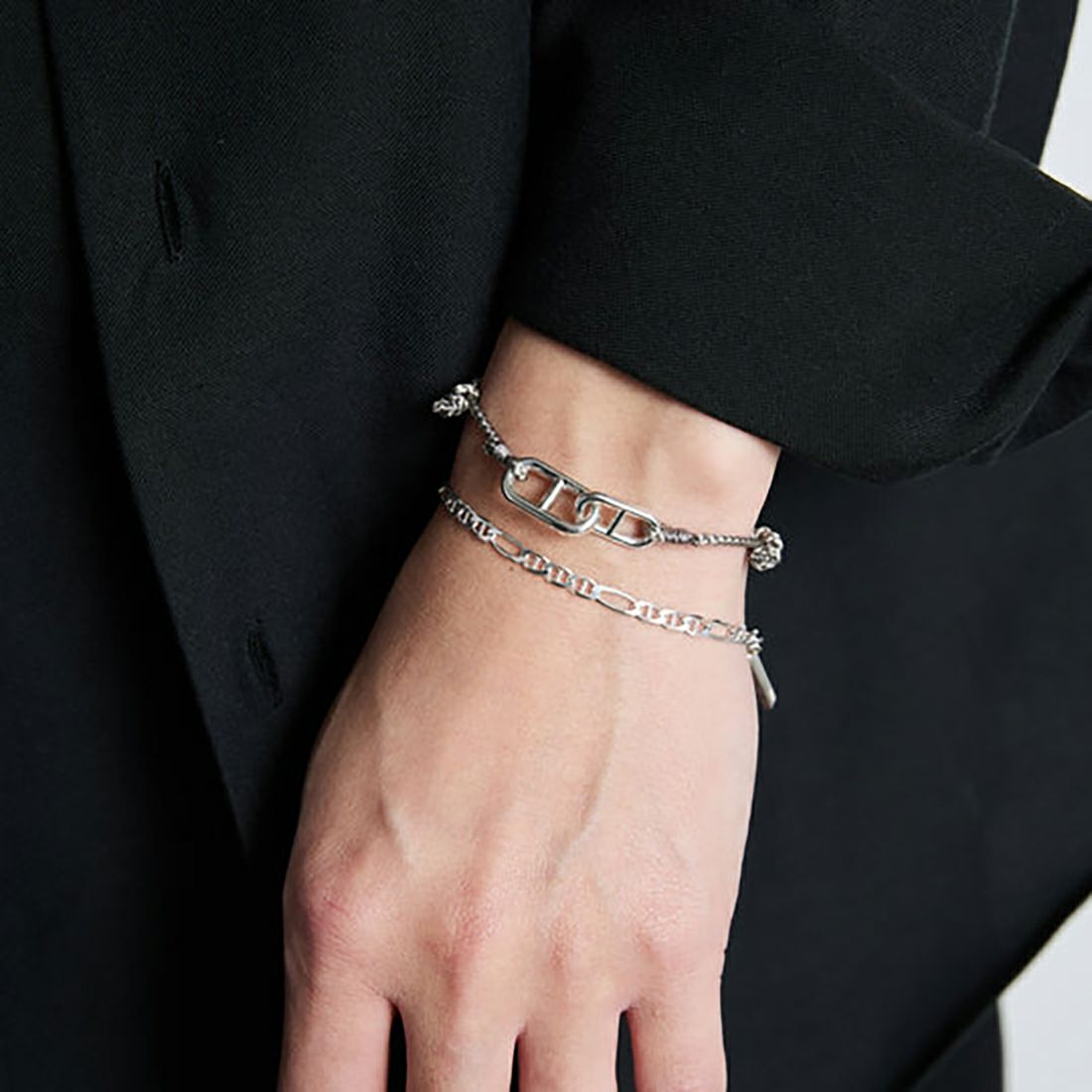 XOLO JEWELRY [ショロジュエリー] フィガログッチリンクブレスレット 4mm [XOB121-19] SILVER