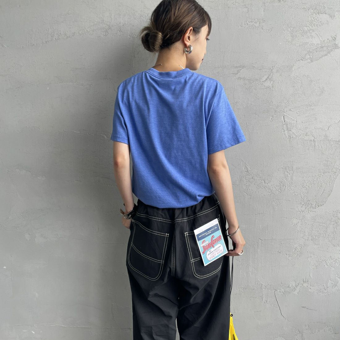 THE SHINZONE [ザ シンゾーン] SORVETE DE LIMAO Tシャツ [25MMSCU07] 83 BLUE &&モデル身長：150cm 着用サイズ：F0&&