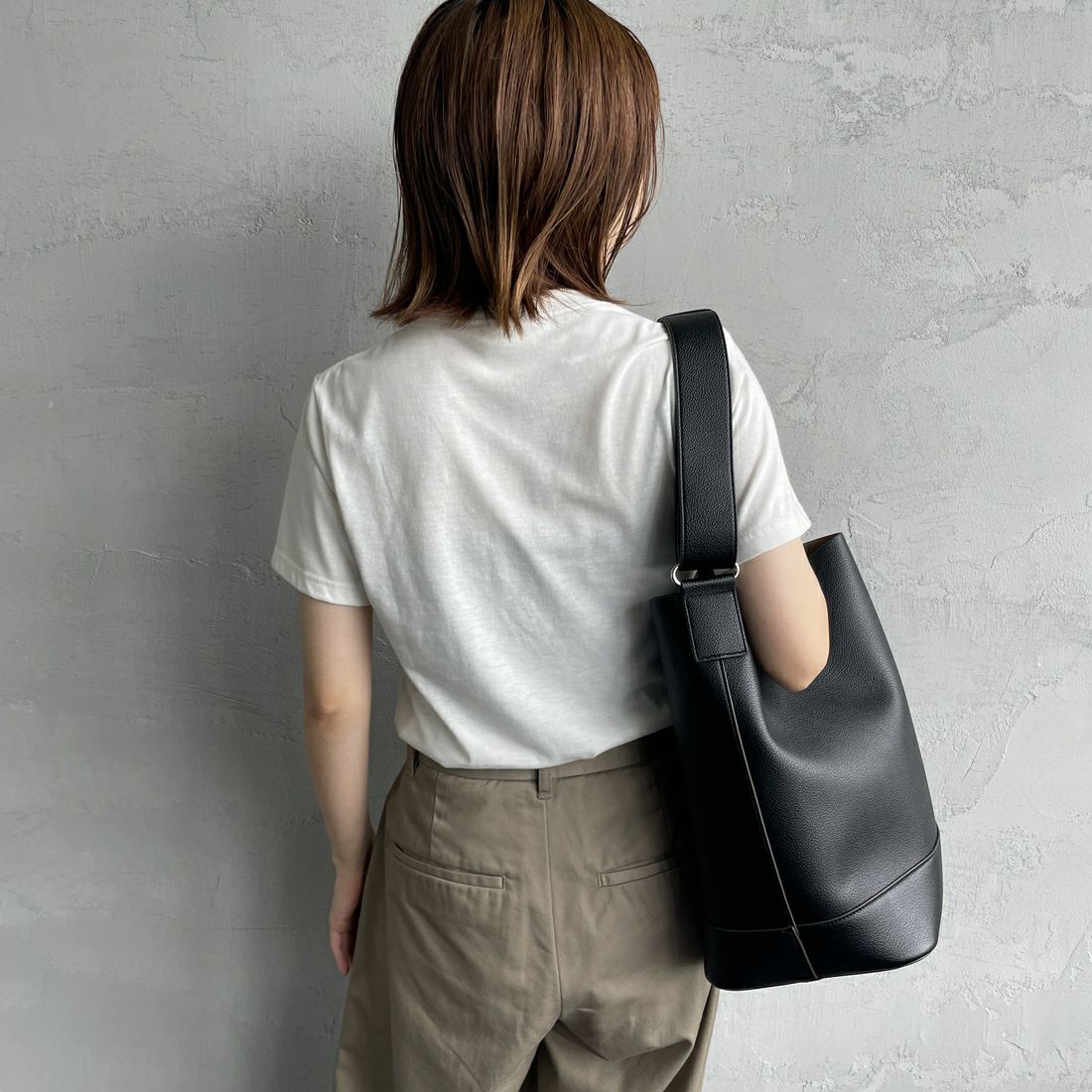 THE SHINZONE [ザ シンゾーン] SORVETE DE LIMAO Tシャツ [25MMSCU07] 01 WHITE &&モデル身長：158cm 着用サイズ：F0&&