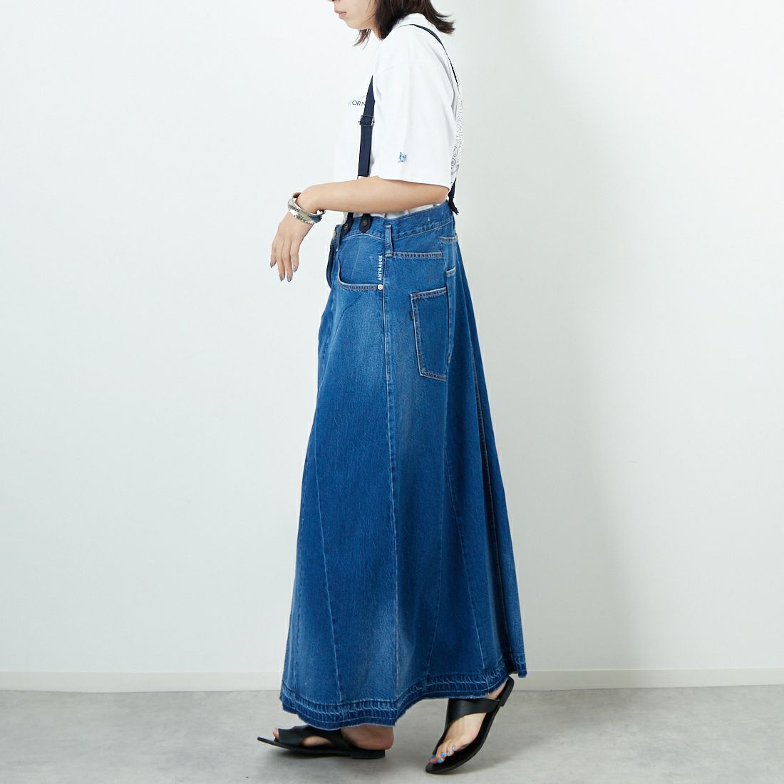 ANTGAUGE [アントゲージ] ｻﾛﾍﾟｯﾄｽｶｰﾄ [GE521] 36 ﾕｰｽﾞﾄﾞ &&モデル身長：167cm 着用サイズ：M&&