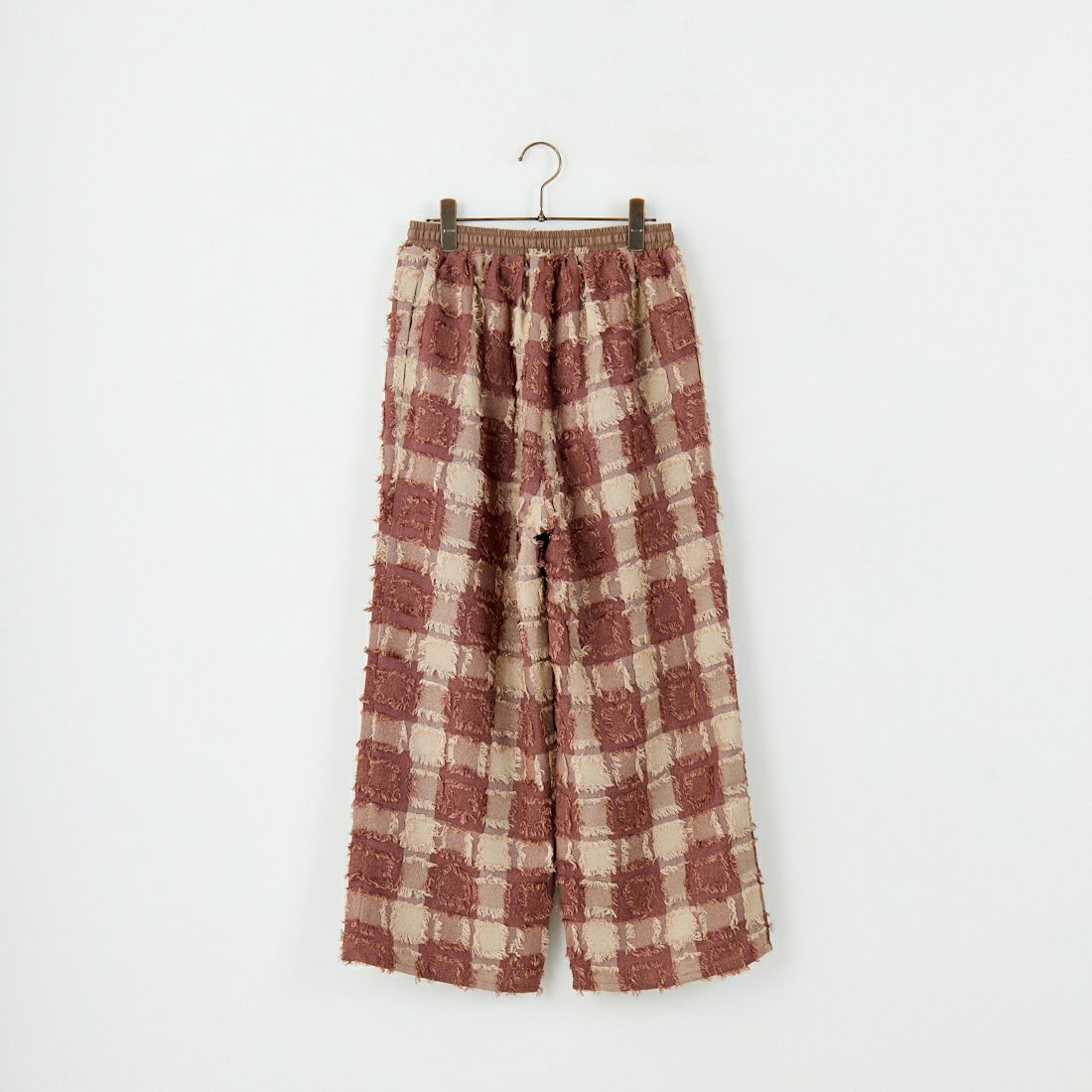 Kelen [ケレン] フリンジチェックワイドパンツ [LKL25FPT2105] BROWN