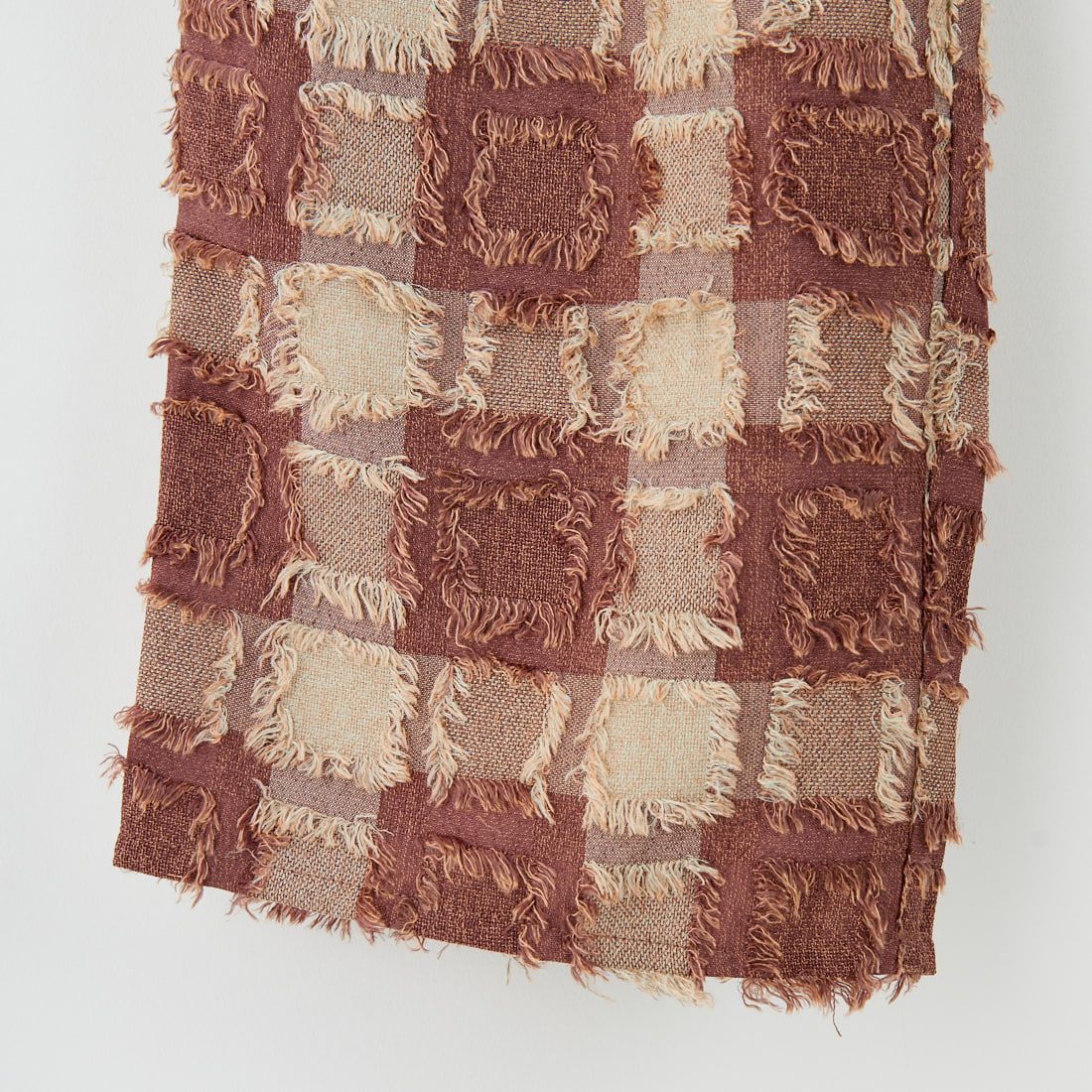 Kelen [ケレン] フリンジチェックワイドパンツ [LKL25FPT2105] BROWN