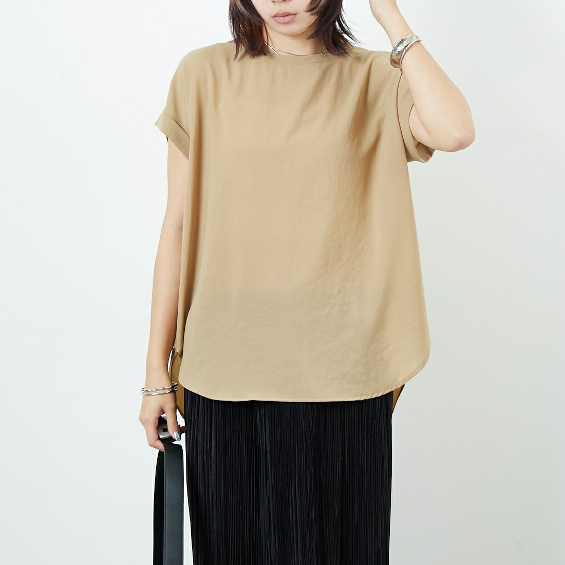 DIGNITE COLLIER [ディニテコリエ] ストレッチシフォンブラウス [80255303] 030 ﾎﾜｲﾄ