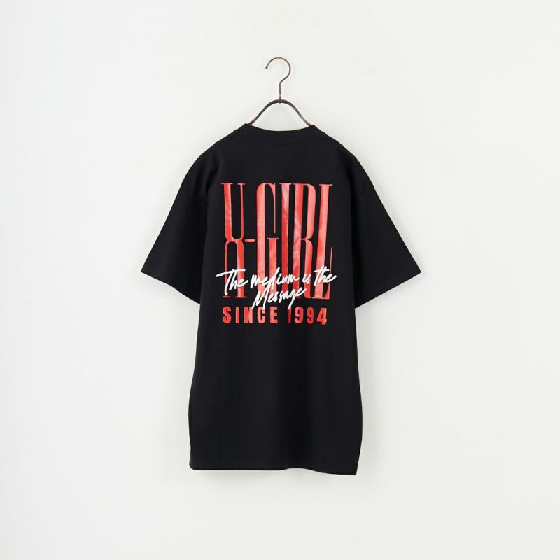 X-girl [エックスガール] ラインストーンロゴTシャツワンピース