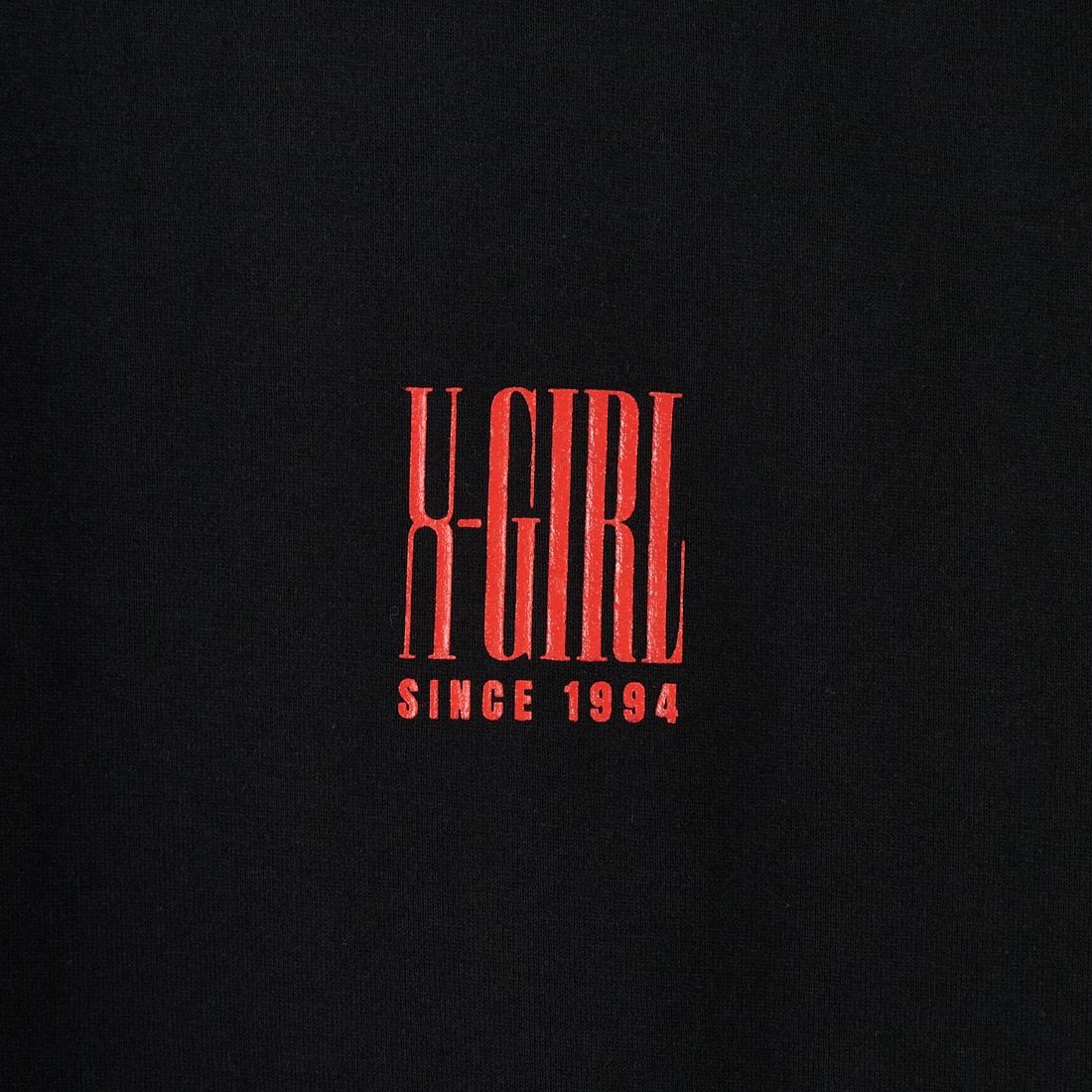 X-girl [エックスガール] バーチカルロゴ ショートスリーブTシャツ [105252011008] BLACK