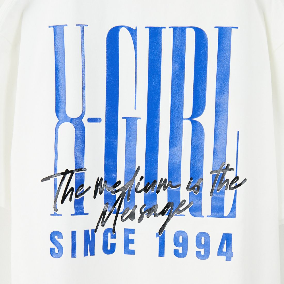 X-girl [エックスガール] バーチカルロゴ ショートスリーブTシャツ [105252011008] WHITE