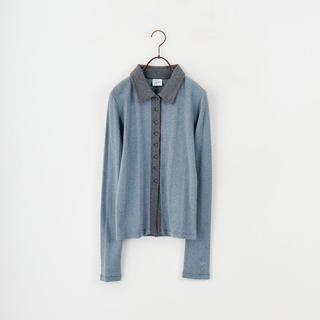 Robert P.Miller [ロバートピーミラー] 別注 パネルリブ ポロカーディガン [RM254-2179IN-JF] CLOUD