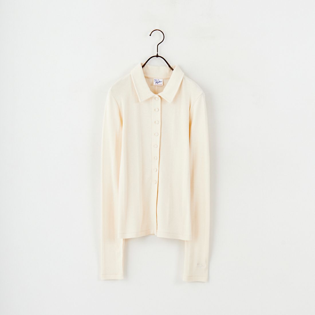 Robert P.Miller [ロバートピーミラー] 別注 パネルリブ ポロカーディガン [RM254-2179IN-JF] IVORY