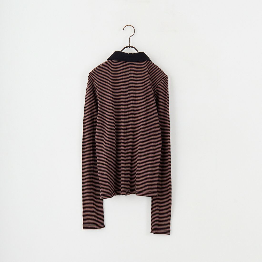 Robert P.Miller [ロバートピーミラー] 別注 パネルリブ ポロカーディガン [RM254-2179IN-JF] BROWN