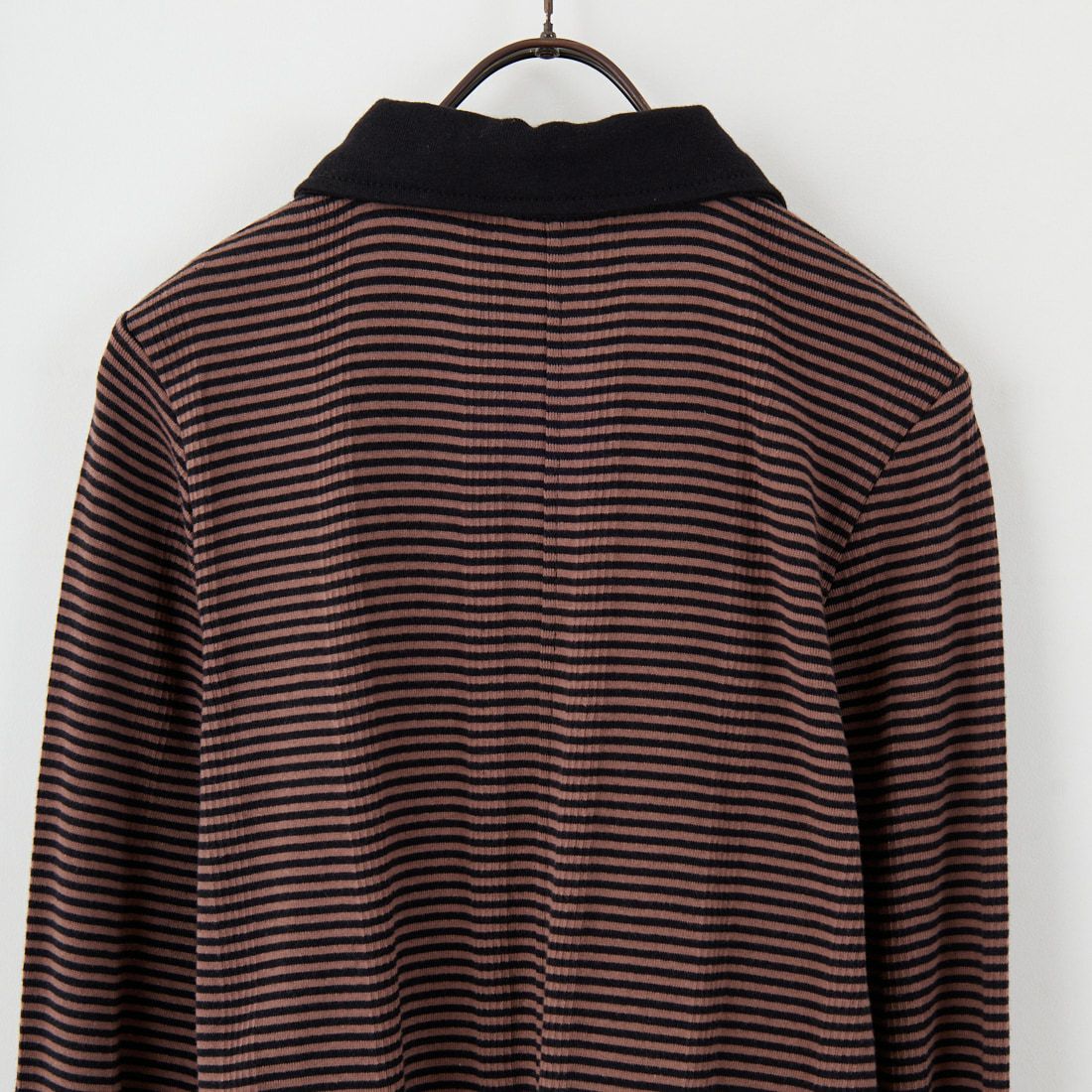 Robert P.Miller [ロバートピーミラー] 別注 パネルリブ ポロカーディガン [RM254-2179IN-JF] BROWN