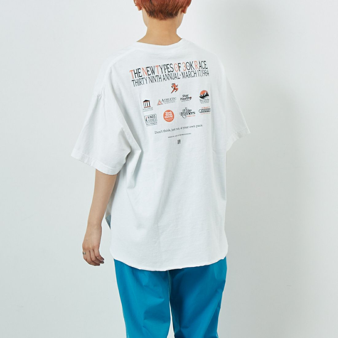 KHA:KI [カーキ] ヘムラウンドTシャツ [MIL25SCS3452] WHITE &&モデル身長：160cm 着用サイズ：1&&