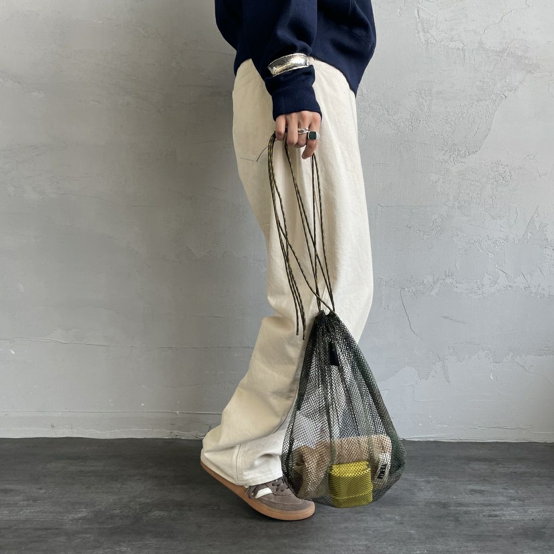 ODDMENT [オッドメント] メッシュネットポーチ [INDIVI-NET-POUCH] WOODLAND