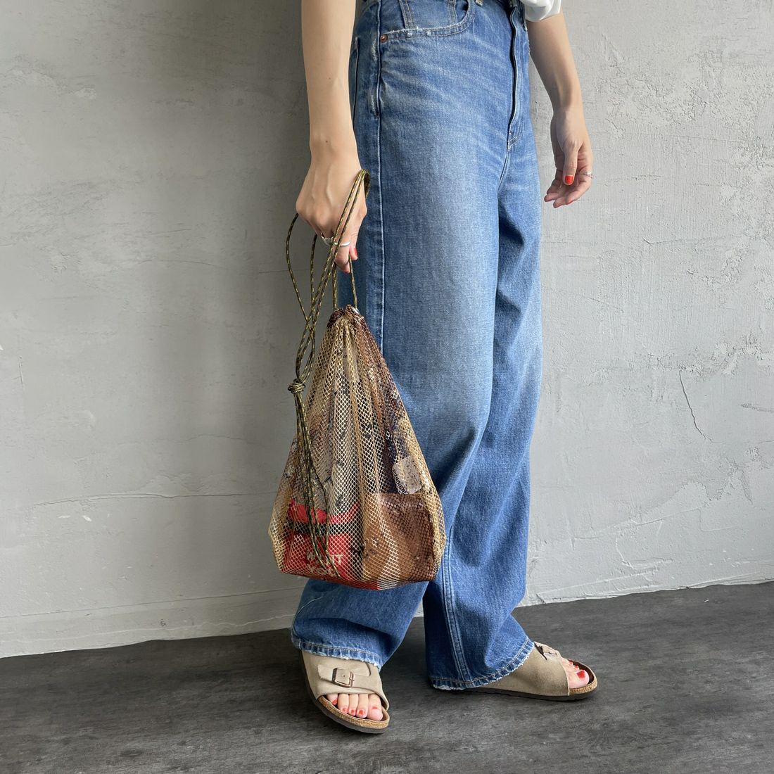 ODDMENT [オッドメント] メッシュネットポーチ [INDIVI-NET-POUCH] WOODLAND