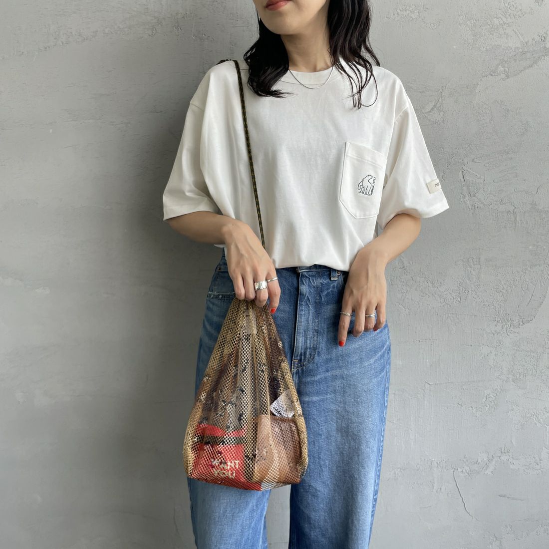 ODDMENT [オッドメント] メッシュネットポーチ [INDIVI-NET-POUCH] DESERT
