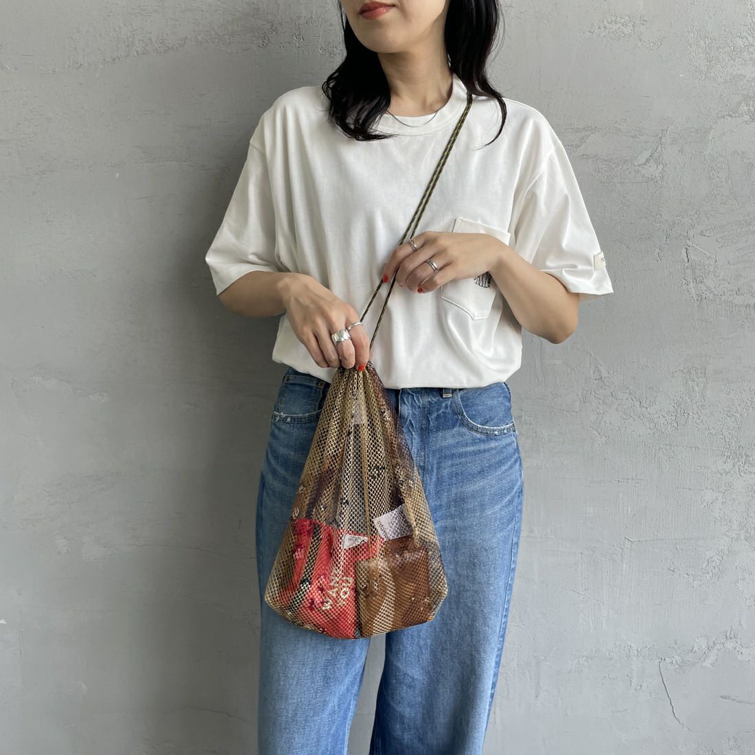 ODDMENT [オッドメント] メッシュネットポーチ [INDIVI-NET-POUCH] DESERT