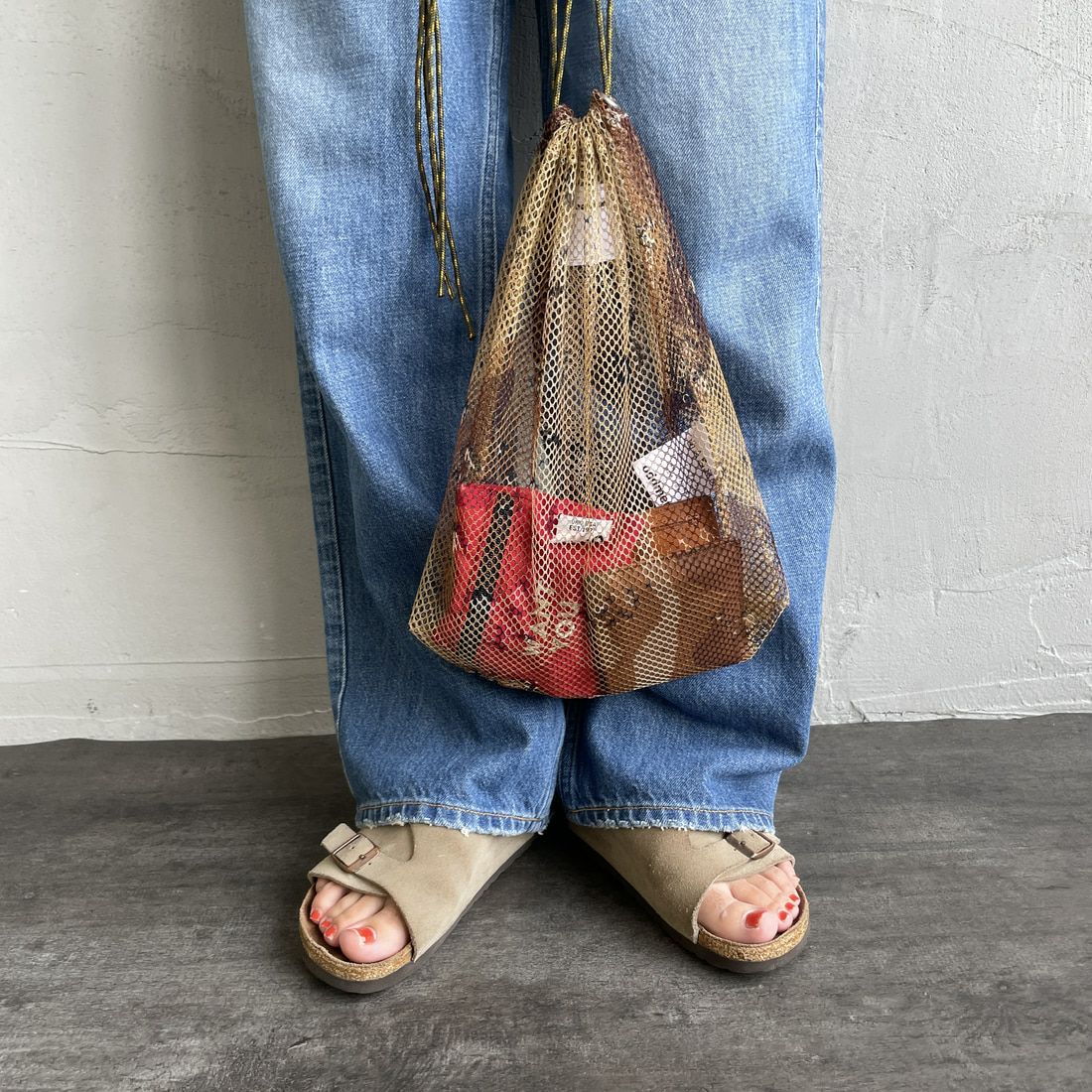 ODDMENT [オッドメント] メッシュネットポーチ [INDIVI-NET-POUCH] DESERT