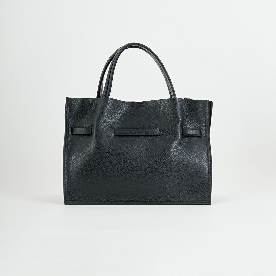 VIOLAd'ORO [ヴィオラドーロ] イタリアンWフェイスレザートートバッグ [V-1496] BLACK/GRAY