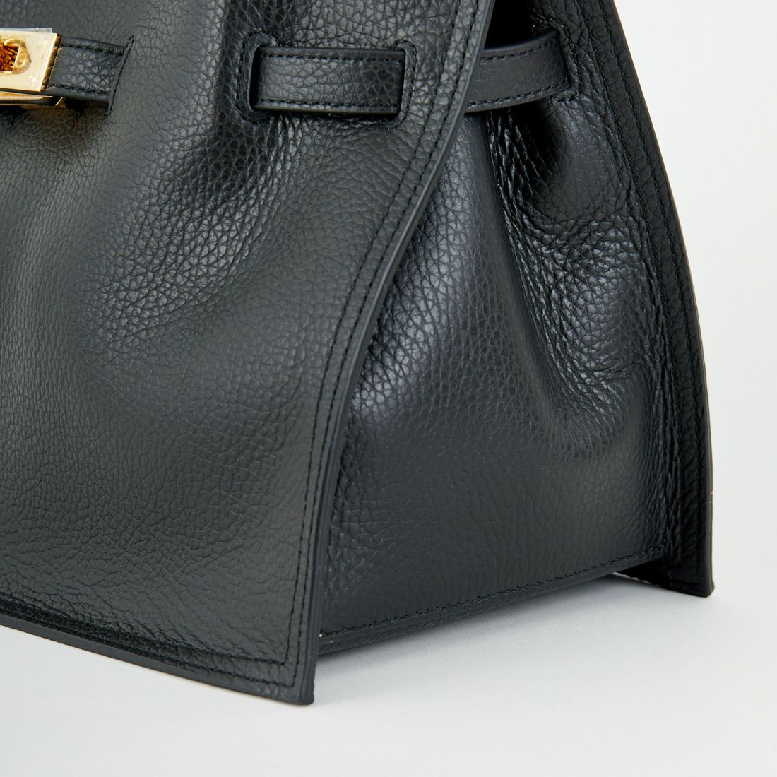 VIOLAd'ORO [ヴィオラドーロ] イタリアンWフェイスレザートートバッグ [V-1496] BLACK/GRAY