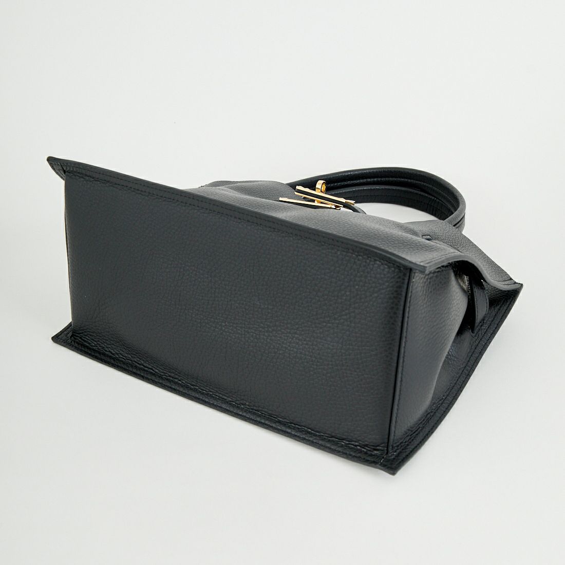 VIOLAd'ORO [ヴィオラドーロ] イタリアンWフェイスレザートートバッグ [V-1496] BLACK/GRAY