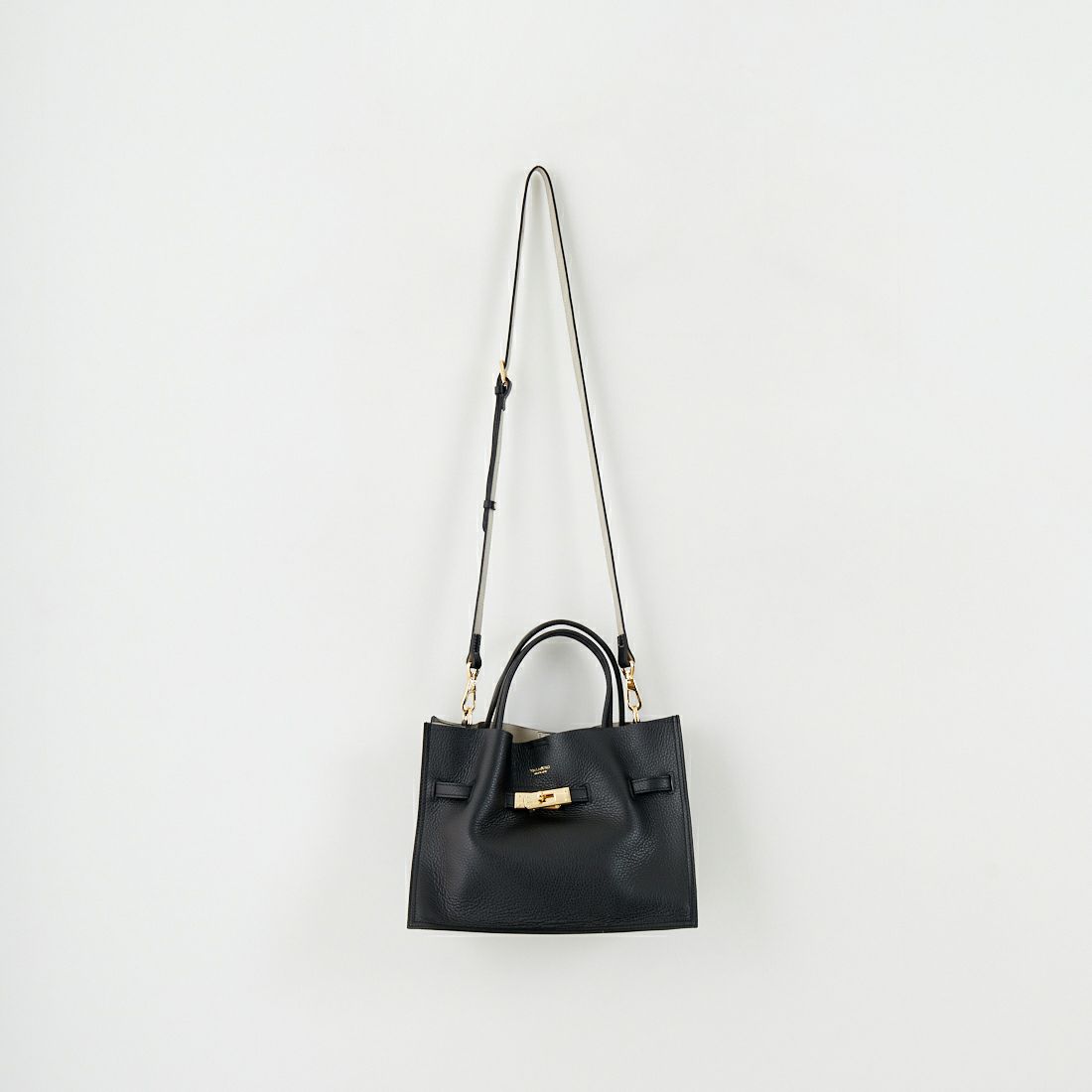 VIOLAd'ORO [ヴィオラドーロ] イタリアンWフェイスレザートートバッグ [V-1496] BLACK/GRAY