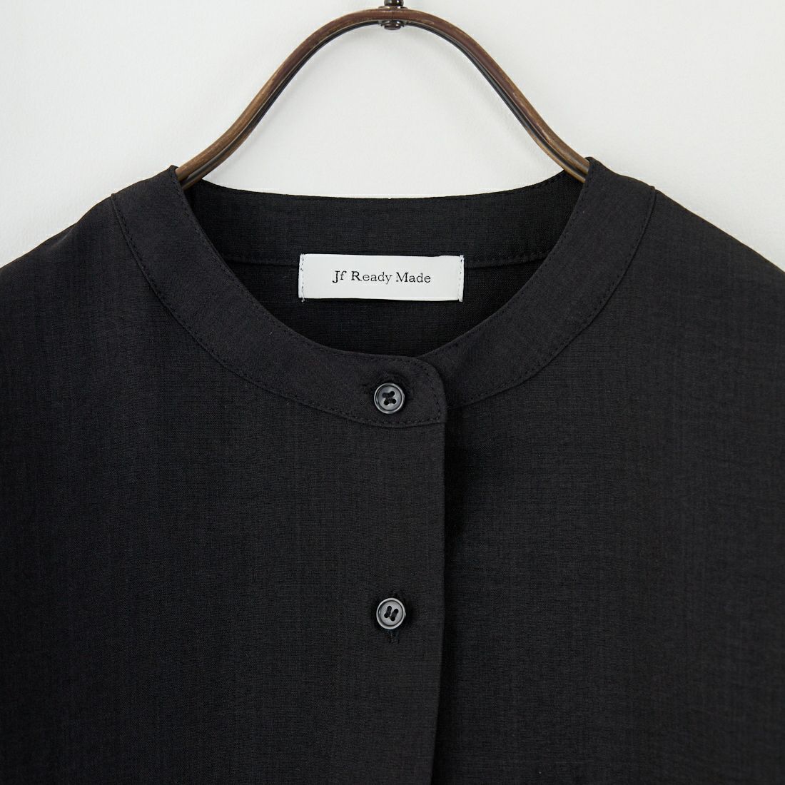 Jf Ready Made [ジェイエフレディメイド] 麻調バックギャザーブラウス [41252222] ﾌﾞﾗｯｸ
