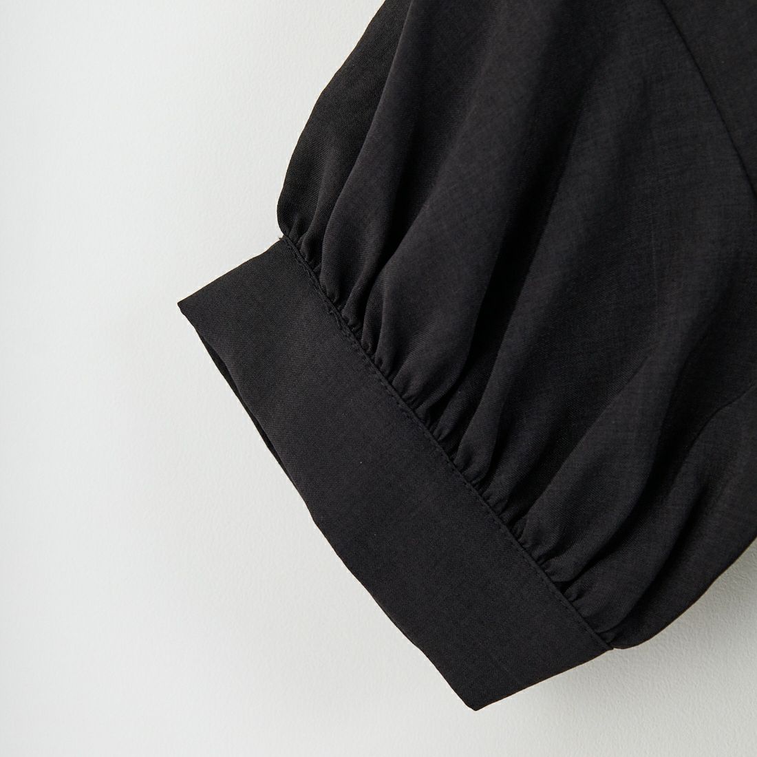 Jf Ready Made [ジェイエフレディメイド] 麻調バックギャザーブラウス [41252222] ﾌﾞﾗｯｸ