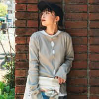 07 GRAY&&モデル身長：150cm 着用サイズ：F&&