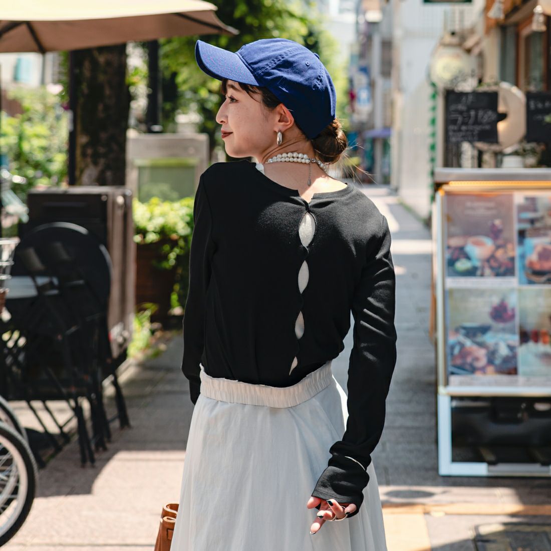 09 BLACK&&モデル身長：150cm 着用サイズ：F&&
