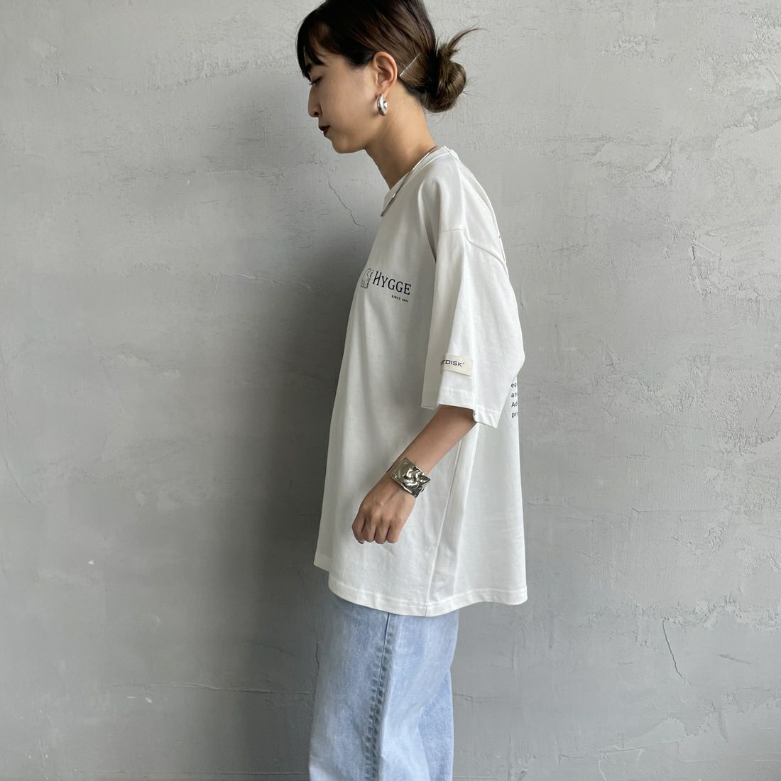 NORDISK [ノルディスク] 別注 HYGGE カモバックプリントTシャツ [NU11501-JF] WHITE &&モデル身長：150cm 着用サイズ：44&&