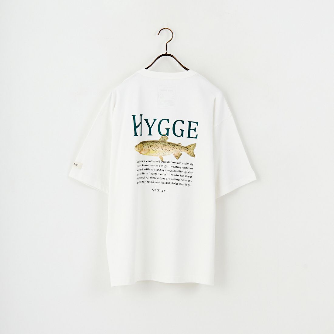 NORDISK [ノルディスク] 別注 HYGGE フィッシュバックプリントTシャツ [NU11502-JF] WHITE