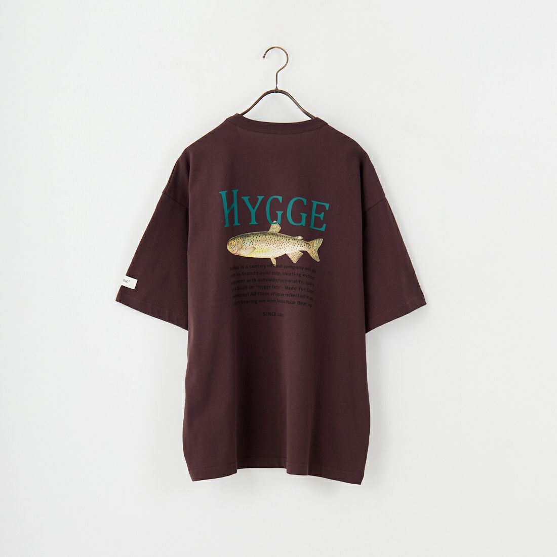 NORDISK [ノルディスク] 別注 HYGGE フィッシュバックプリントTシャツ [NU11502-JF] BROWN