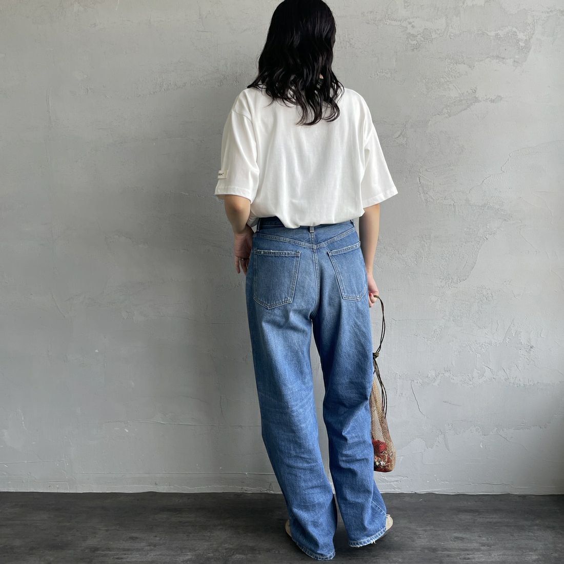 NORDISK [ノルディスク] 別注 ワンポイントポケットTシャツ [NU11505-JF] WHITE &&モデル身長：160cm 着用サイズ：44&&