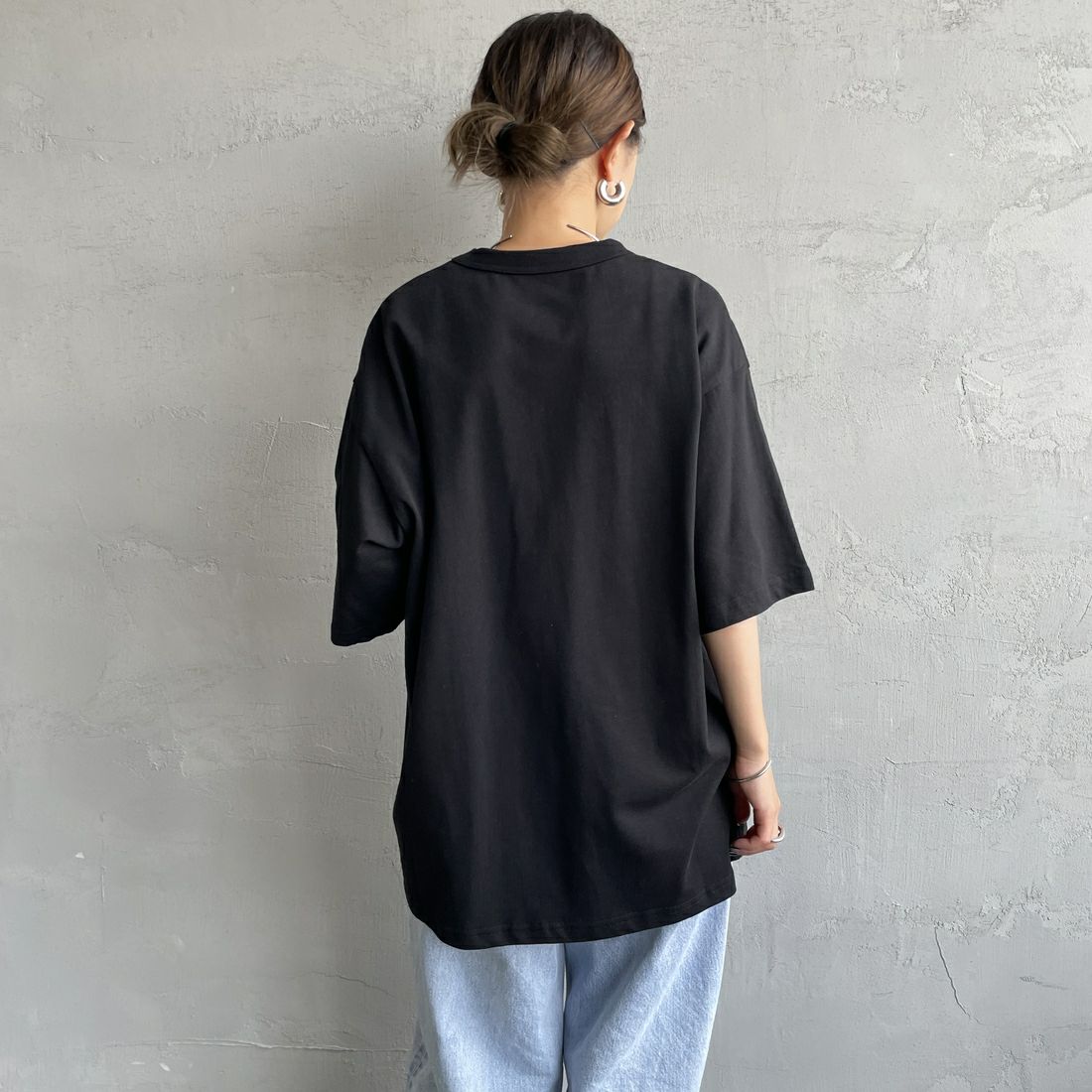 NORDISK [ノルディスク] 別注 ワンポイントポケットTシャツ [NU11505-JF] BLACK &&モデル身長：150cm 着用サイズ：44&&