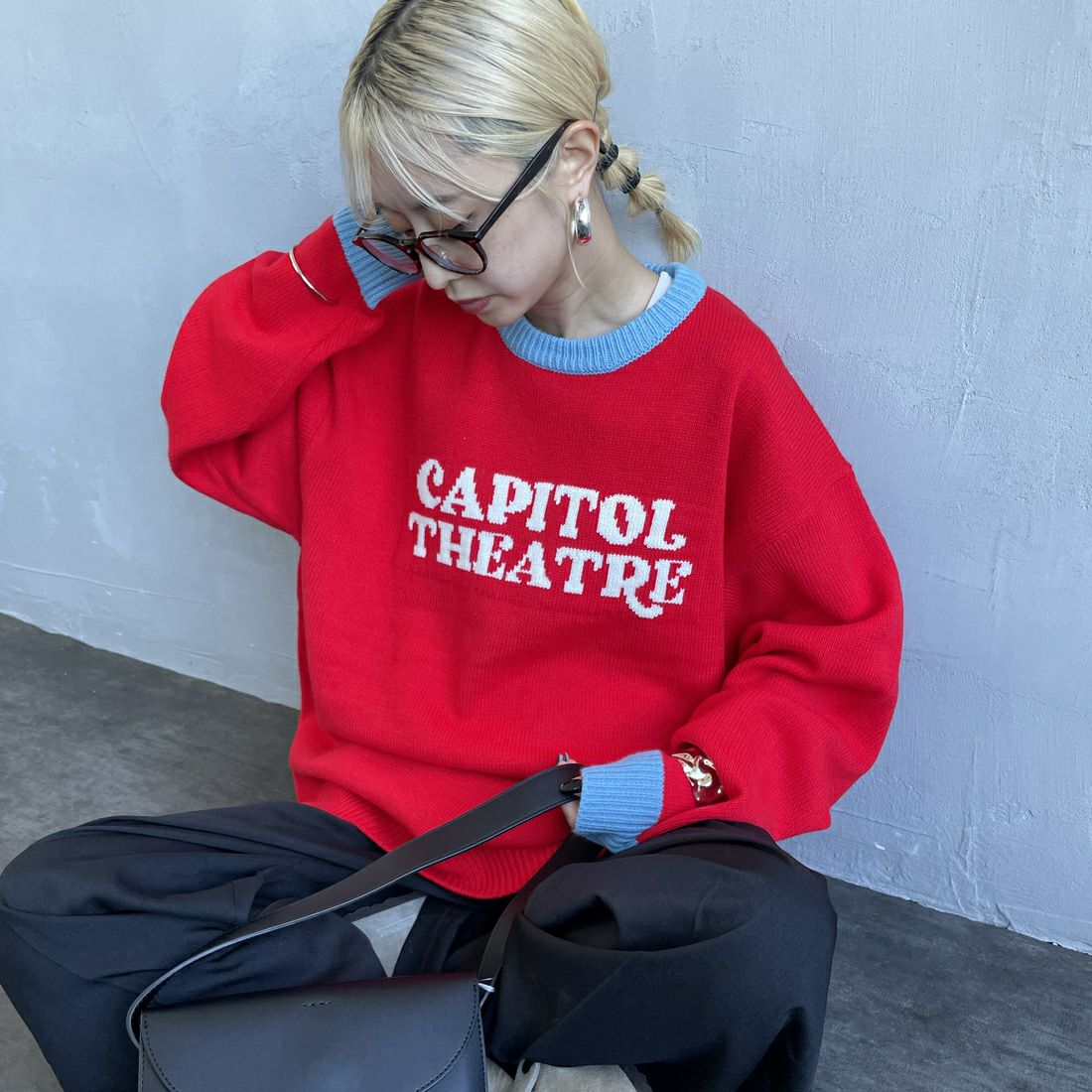 RED&&モデル身長：150cm 着用サイズ：F&&